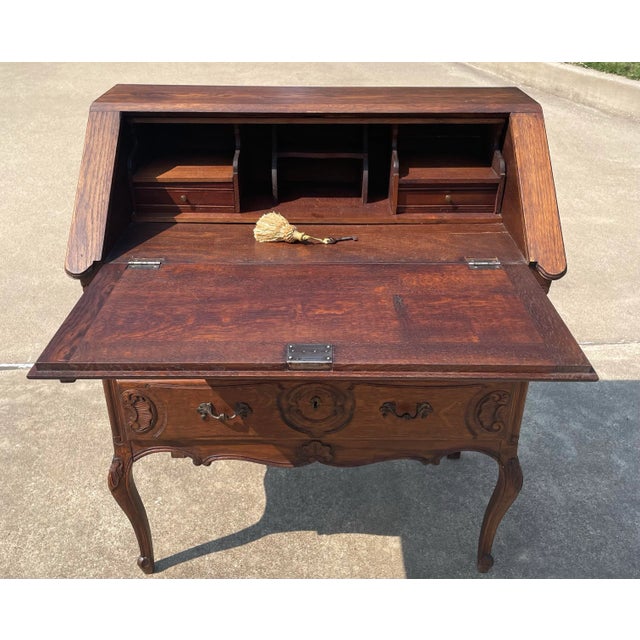 Wood Vintage French Secretary Desk For Sale - Image 7 of 12