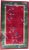 1920's Art Deco Chinese hand knotted Red with a floral design and a forest green border. wool and cotton foundation.