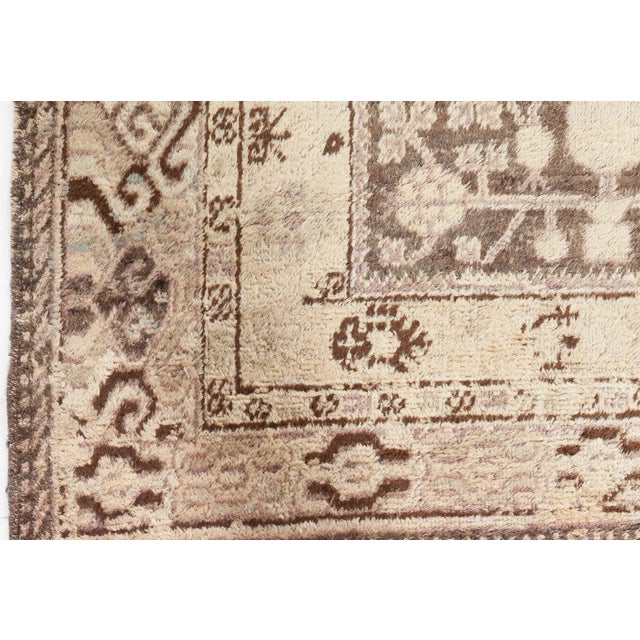Traditional Midcentury Samarkand Handwoven Wool Rug Doris Leslie Blau For Sale - Image 3 of 10