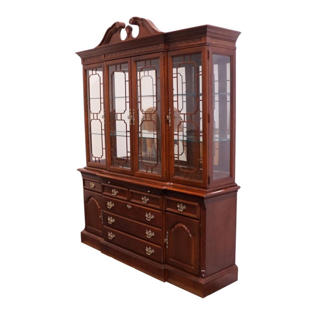 STANLEY FURNITURE American Heritage Collection Mahogany Traditional Style 72" Buffet w. Lighted Display China Cabinet...