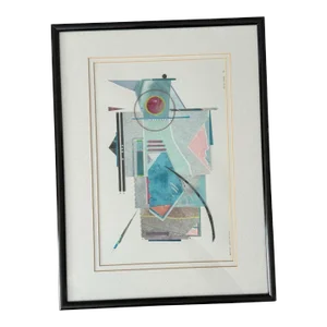 1991 Original Signed ‘Broad Spectrum’, William Fickinger, Framed Mixed Media Modern Collage