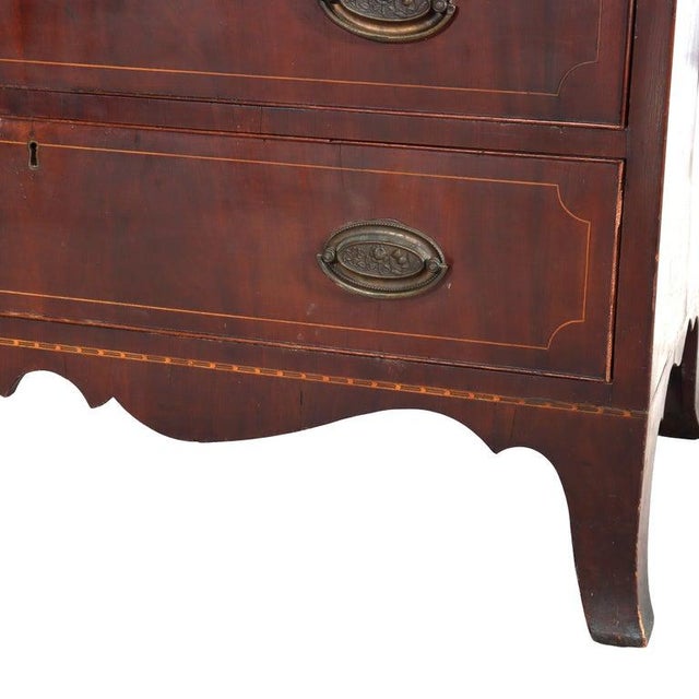 Diminuative Antique Federal Hepplewhite Mahogany & Inlay Secretary C1830 For Sale - Image 10 of 18