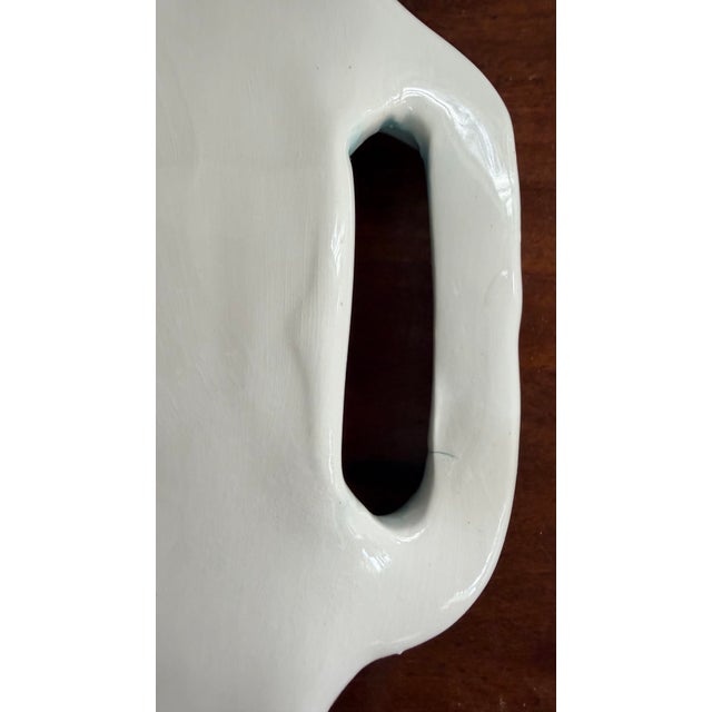 Italian Majolica Decorative Basketweave Platter With Ivy Leaves For Sale - Image 9 of 11