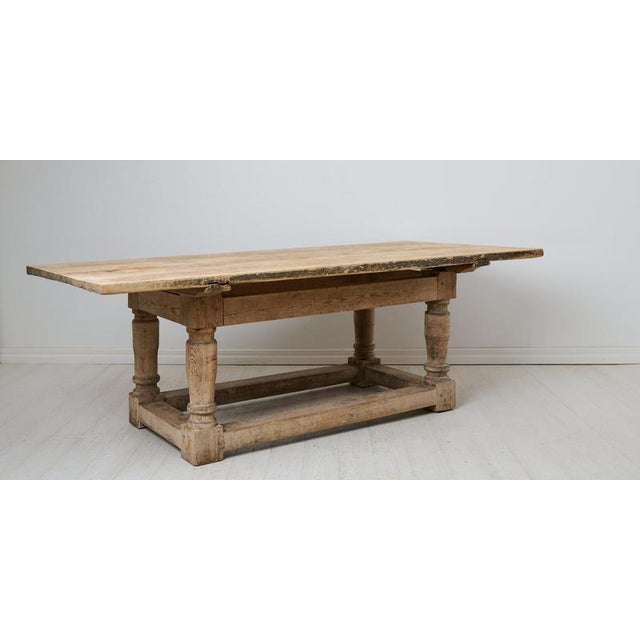 Large Baroque Farm Table, Northern Sweden, 1750 For Sale - Image 4 of 11