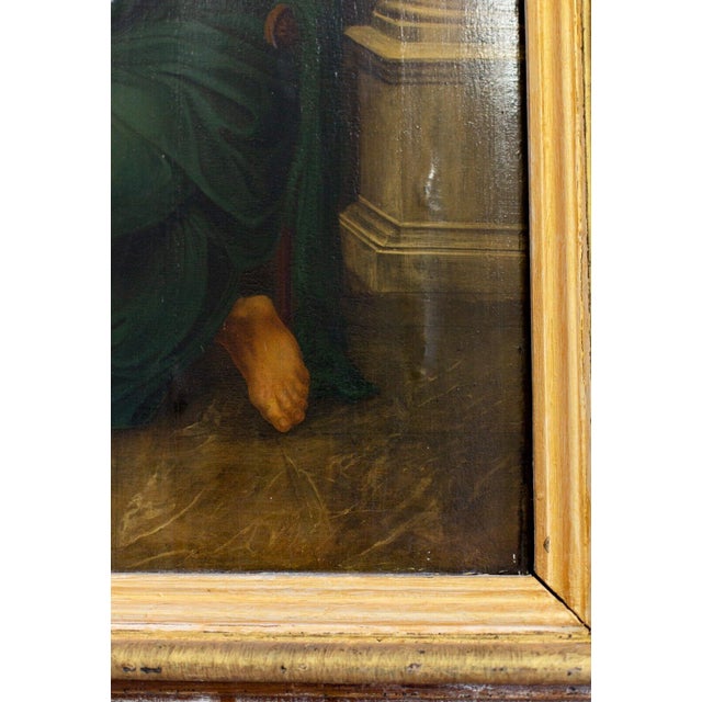 Writing Scholar of Antiquity, 1750s, Oil on Canvas For Sale - Image 4 of 14