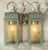 2000 - 2009 Pair of Solid Brass Wall Sconces/Lanterns With Verdigris Patina For Sale - Image 5 of 17