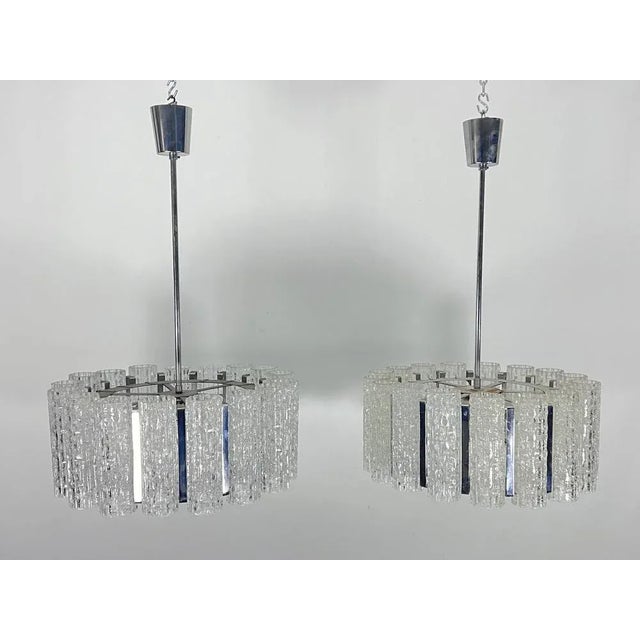 Mid-Century Murano Glass Element Ceiling Lights, Italy, 1960s, Set of 2 For Sale - Image 12 of 12
