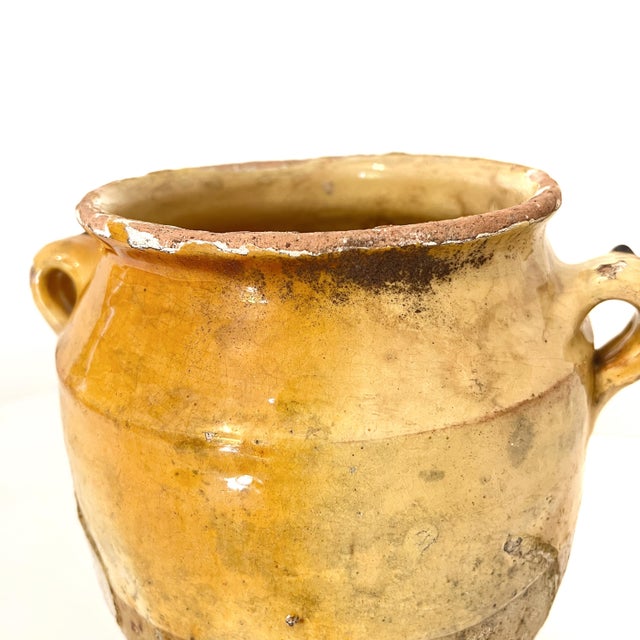Antique French Earthenware Confit Jar With Honey Glaze For Sale - Image 9 of 14