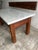 Brown Vintage Marble Console Table with Floating Wooden Screen For Sale - Image 8 of 9