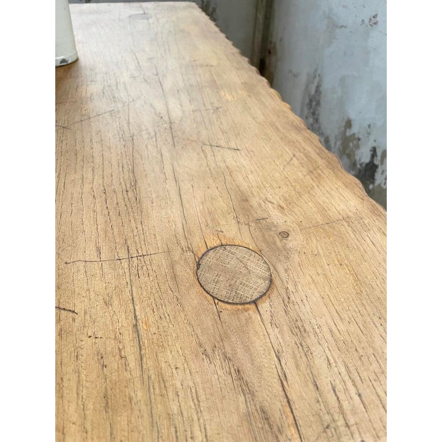 Vintage Brutalist Oak Table, 1950s For Sale - Image 15 of 18
