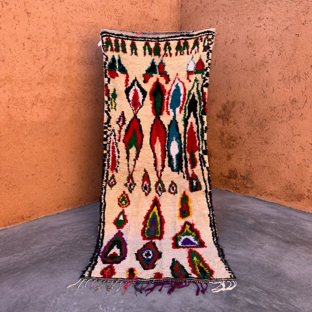 Abstract Moroccan Vintage Rug For Sale - Image 9 of 11