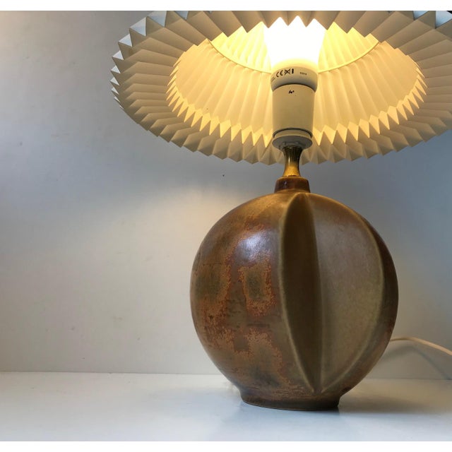 Vintage Danish Ceramic Table Lamp by Heico Nietzsche for Søholm, 1970s For Sale - Image 4 of 13