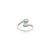 Metal Octagon Emerald Toi Et Moi Bypass Ring With Baguette Diamonds in 14k Gold Size 7 For Sale - Image 7 of 16