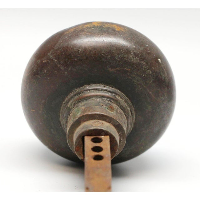 Antique Egg & Dart Bronze Entry Door Knob For Sale - Image 4 of 4
