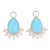 New Nina Nguyen Earring Enhancer Charms Imitation Turquoise Moonstone 18k Gold - 2 Pieces For Sale