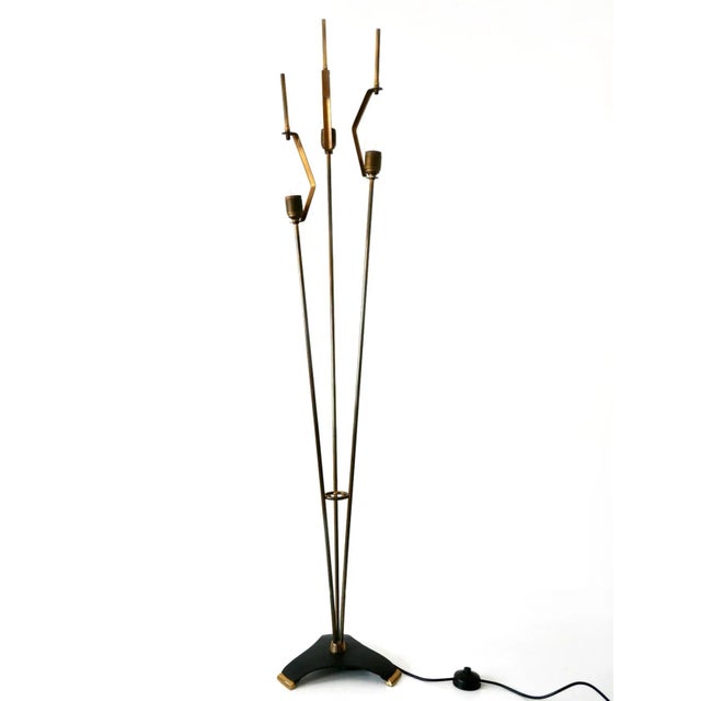 Mid-Century Modern German 3-Flamed Floor Lamp, 1950s For Sale - Image 9 of 14