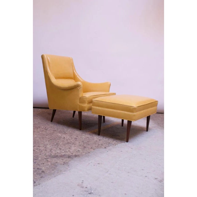 Leather and Walnut Milo Baughman for James Inc. Lounge Chair and Ottoman For Sale In New York - Image 6 of 13