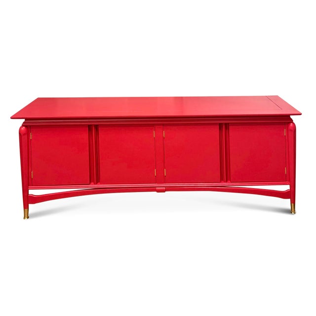 Bold and beautiful! We love the contrasts of the statement color with the gentle contours and arcs of this spacious...