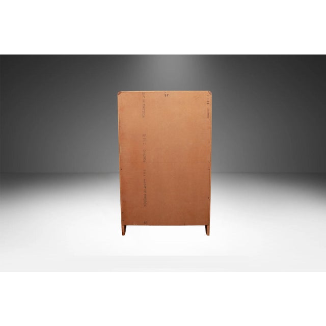 Brown MidCentury Danish Modern Teak Highboy Tall Dresser For Sale - Image 8 of 9