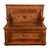 A fine antique Italian Renaissance Revival carved walnut settle or bench, circa 1880. The bench having a carved gallery...