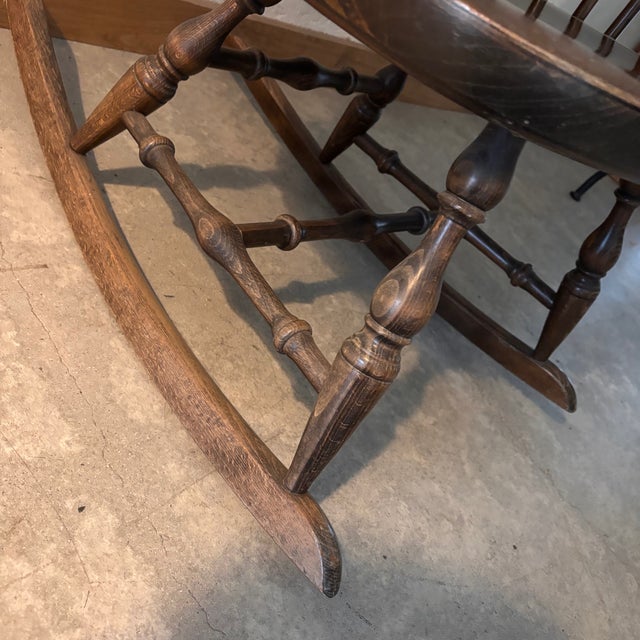 Vintage Wooden Rocking Chair For Sale - Image 6 of 7