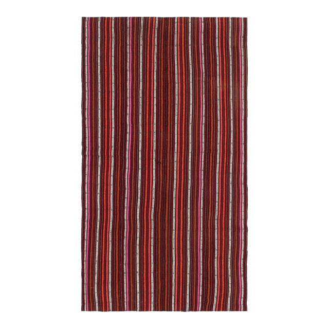 Vintage Turkish Decorative Kilim Rug - 5`5" X 9`8" For Sale