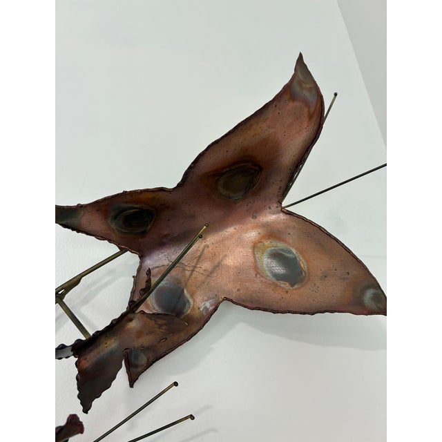 Mid 20th Century Brutalist Torch-Cut Copper Butterfly Wall Sculpture For Sale - Image 5 of 13