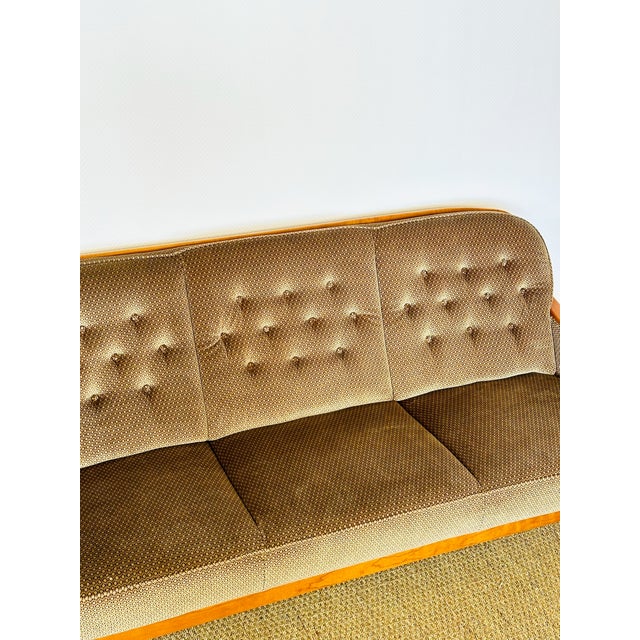 Vintage Scandinavian Three-Seater Velvet Sofa, 1960 For Sale - Image 12 of 16