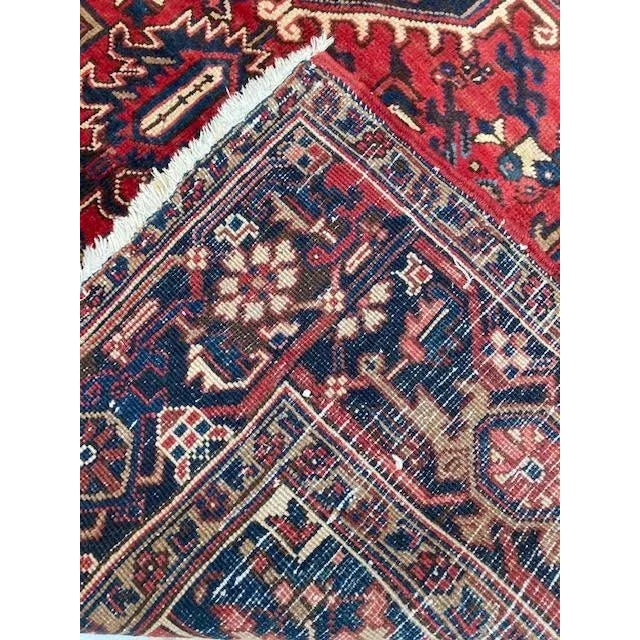 1960's Vintage Persian Heriz, 6'6" X 9'8" For Sale In New York - Image 6 of 8