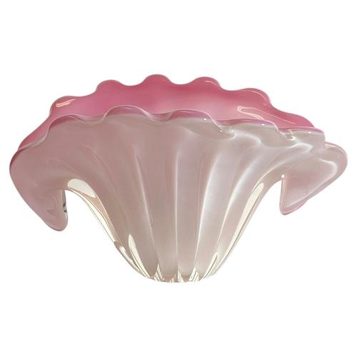 Pink Alabastro Murano Glass Clam Shell Bowl from Seguso, Italy, 1960s For Sale - Image 11 of 11