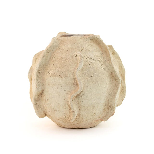 Unglazed Terracotta Sculptural Vase | One of a Kind For Sale - Image 9 of 11