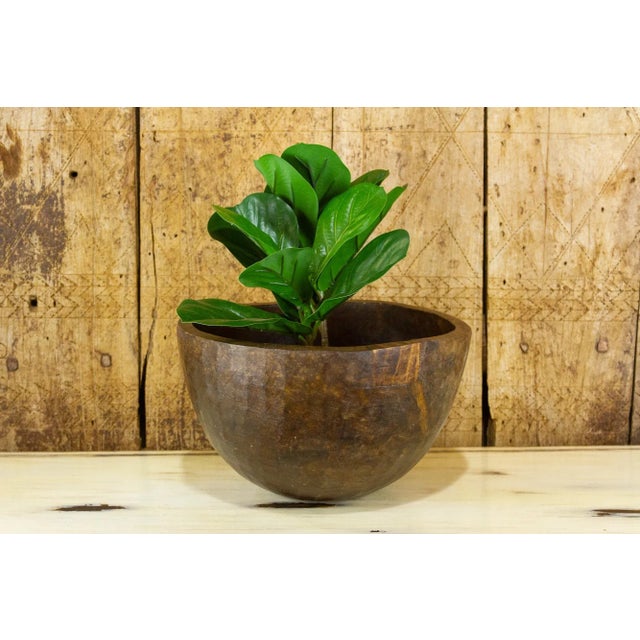 Brown 19th Century Sanjay Handhewn Nepalese Bowl For Sale - Image 8 of 8
