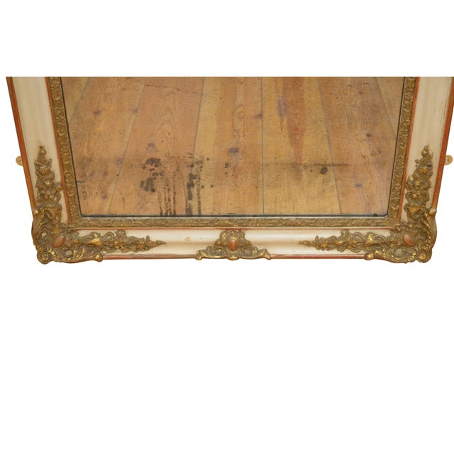Paint 19th Century French Rococo Gilt Wall Mirror, Gesso and Glass, 1850 For Sale - Image 7 of 12