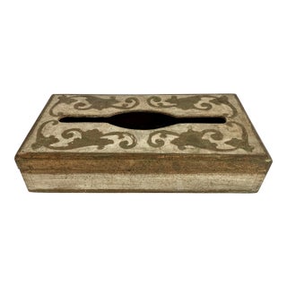 Vintage Italian Florentine Tissue Box For Sale