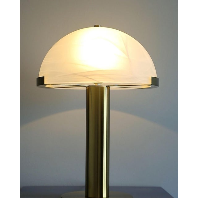 Marble & Copper Luxury Table Lamp For Sale - Image 4 of 5