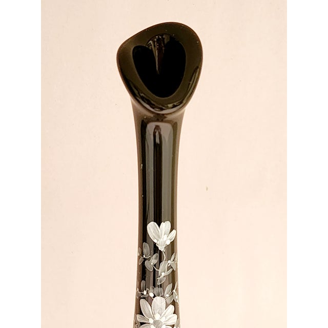 Thumbprint Black by Fenton Black Thumbprint Design Pressed Glass Discontinued Actual 1968 - 1980 Dimensions: 12.5" h x...
