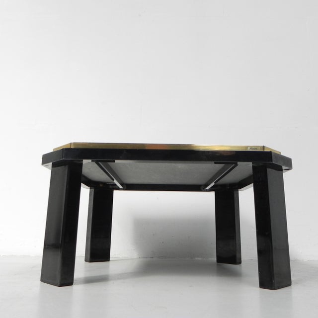 Hollywood Regency Fedam Coffee Table in Marble and Steel Frame, 1970s For Sale - Image 10 of 17