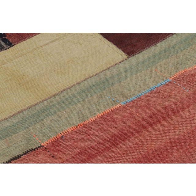 Traditional Vintage Turkish Patchwork Rug in Bold Colorful Geometric Design - Rug & Kilim For Sale - Image 3 of 10