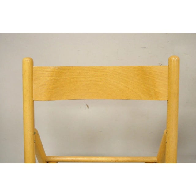 Vintage Habitat England Bentwood Cane Rattan Folding Chairs - a Pair For Sale - Image 11 of 13