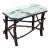Late 20th Century Adirondack Rustic Twig Log Country Farmhouse Bench Stool Coffee Table 20" For Sale