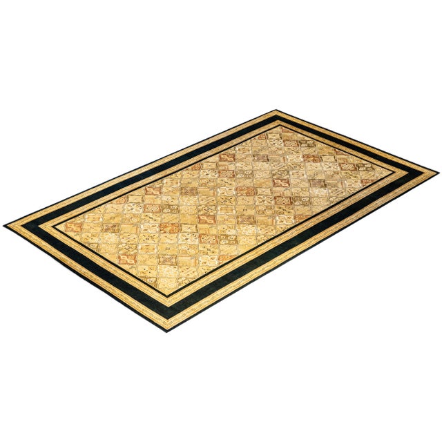 Blue Eclectic Collection Hand-Knotted Area Rug - Blue Collection 9' 1" x 16' 1" For Sale - Image 8 of 9