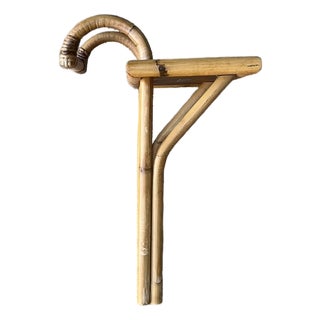 Vintage Bielecky Brothers Rattan Hook on Side Table For Sale