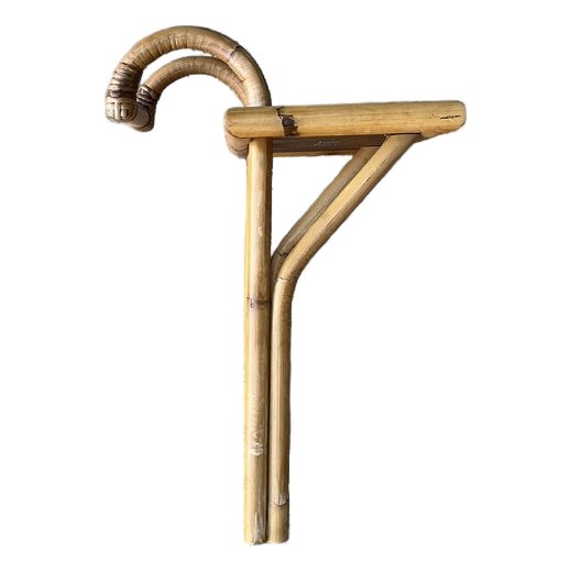 Vintage Bielecky Brothers Rattan Hook on Side Table For Sale