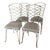 1960s Metal Chairs in the Style of René Prou, Set of 4 Paris Seating For Sale