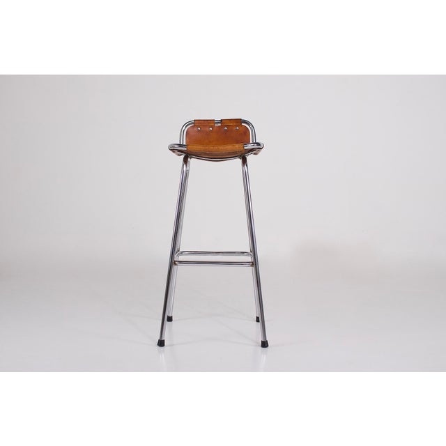 1970s Vintage Leather Bar Stool, 1970s For Sale - Image 5 of 14