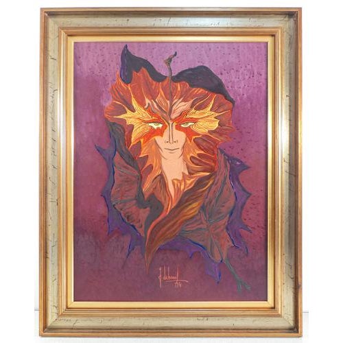 Textile Guido De Bonis, Autumn Restlessness, 1974, Oil on Canvas, Framed For Sale - Image 7 of 12