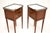 Antique French Bedside Tables with Marble Top, 1890, Set of 2 For Sale - Image 4 of 11