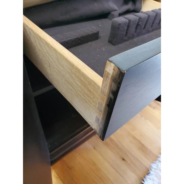 Vintage Mount Airy Mid-Century Modern Credenza Two-Tone Walnut Finish For Sale - Image 12 of 13