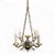 Empire Black and Gilt Chandelier, France For Sale