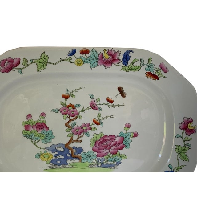 Antique Copeland Spode "Willis" 12.5" Hand Enameled Serving Platter New Stone Made in England Nov 1918. Discontinued....
